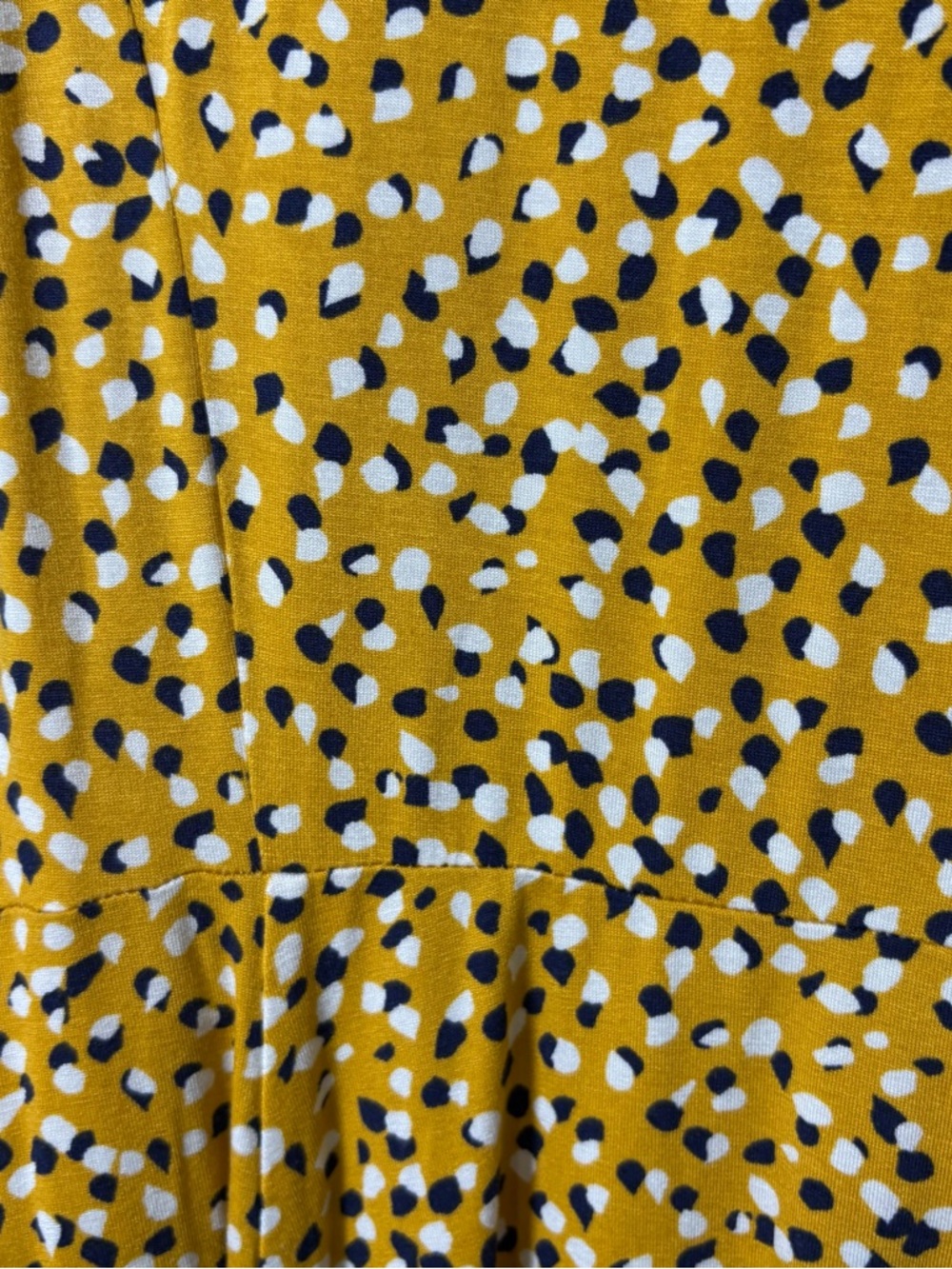 Boden Wrap Dress Cassia Jersey Knit Sz 6P Midi Yellow Polka Dot Cocktails Party - Picture 8 of 10